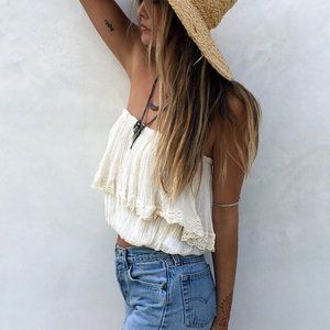 Jen's Pirate Booty Strapless Top in Natural
